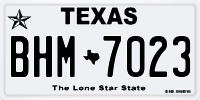 TX license plate BHM7023