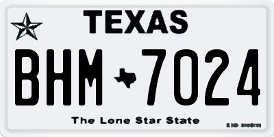TX license plate BHM7024