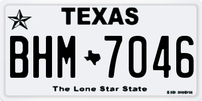 TX license plate BHM7046