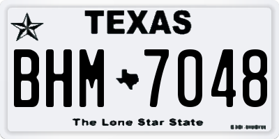 TX license plate BHM7048