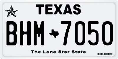 TX license plate BHM7050