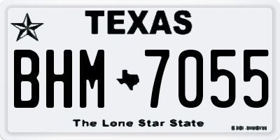 TX license plate BHM7055