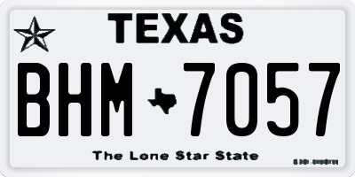 TX license plate BHM7057