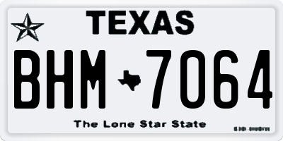 TX license plate BHM7064