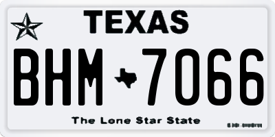 TX license plate BHM7066