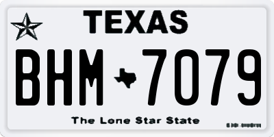 TX license plate BHM7079
