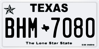 TX license plate BHM7080