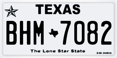 TX license plate BHM7082