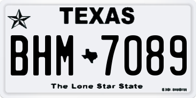 TX license plate BHM7089