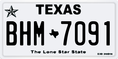 TX license plate BHM7091