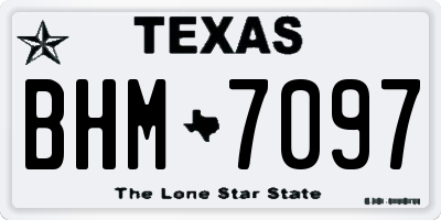 TX license plate BHM7097