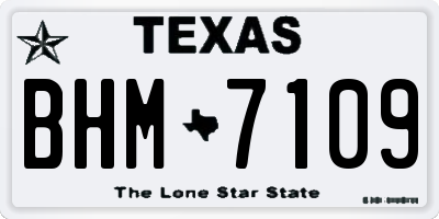 TX license plate BHM7109