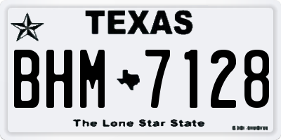 TX license plate BHM7128