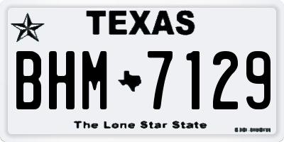 TX license plate BHM7129