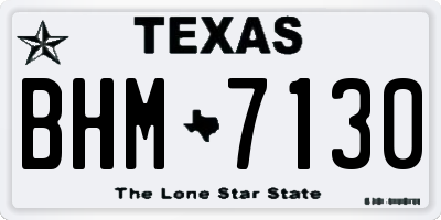 TX license plate BHM7130
