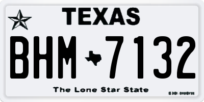 TX license plate BHM7132