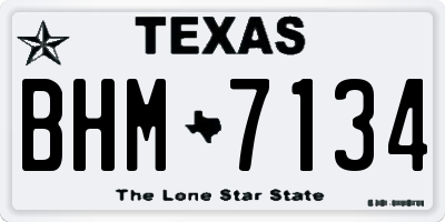 TX license plate BHM7134