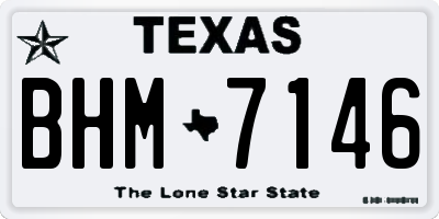 TX license plate BHM7146