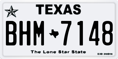 TX license plate BHM7148