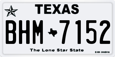 TX license plate BHM7152