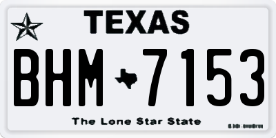 TX license plate BHM7153