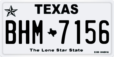 TX license plate BHM7156