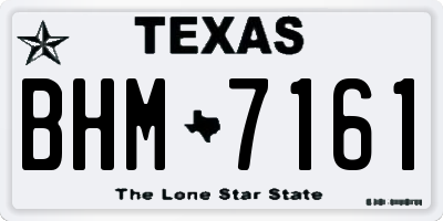 TX license plate BHM7161
