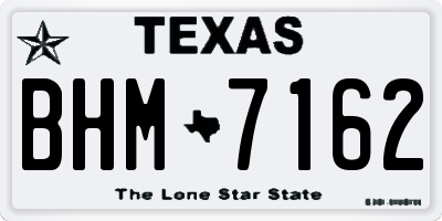 TX license plate BHM7162