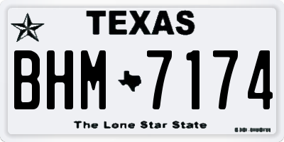 TX license plate BHM7174