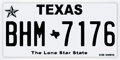 TX license plate BHM7176