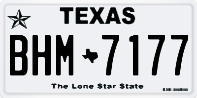TX license plate BHM7177