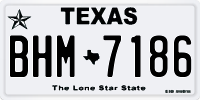TX license plate BHM7186