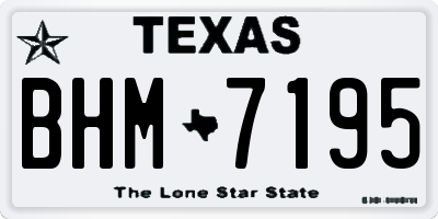 TX license plate BHM7195