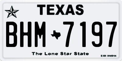 TX license plate BHM7197
