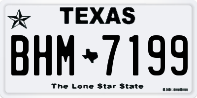TX license plate BHM7199
