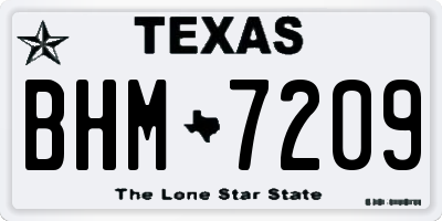TX license plate BHM7209