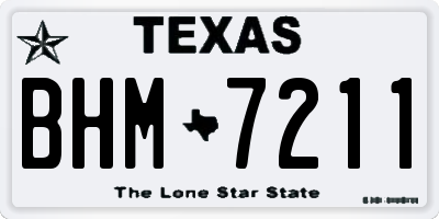 TX license plate BHM7211