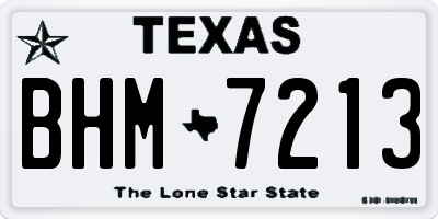 TX license plate BHM7213