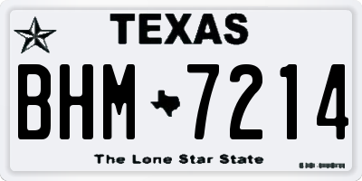 TX license plate BHM7214
