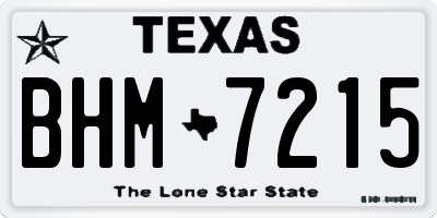 TX license plate BHM7215