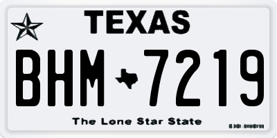 TX license plate BHM7219