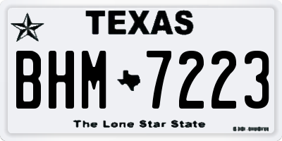 TX license plate BHM7223