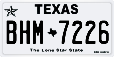 TX license plate BHM7226