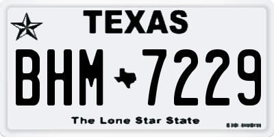 TX license plate BHM7229
