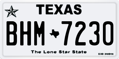 TX license plate BHM7230