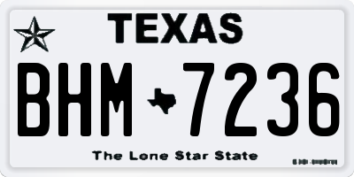 TX license plate BHM7236