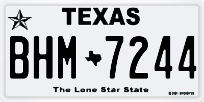TX license plate BHM7244