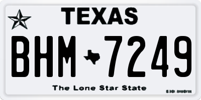 TX license plate BHM7249
