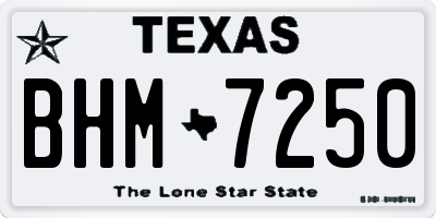 TX license plate BHM7250