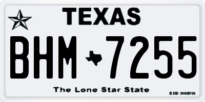 TX license plate BHM7255